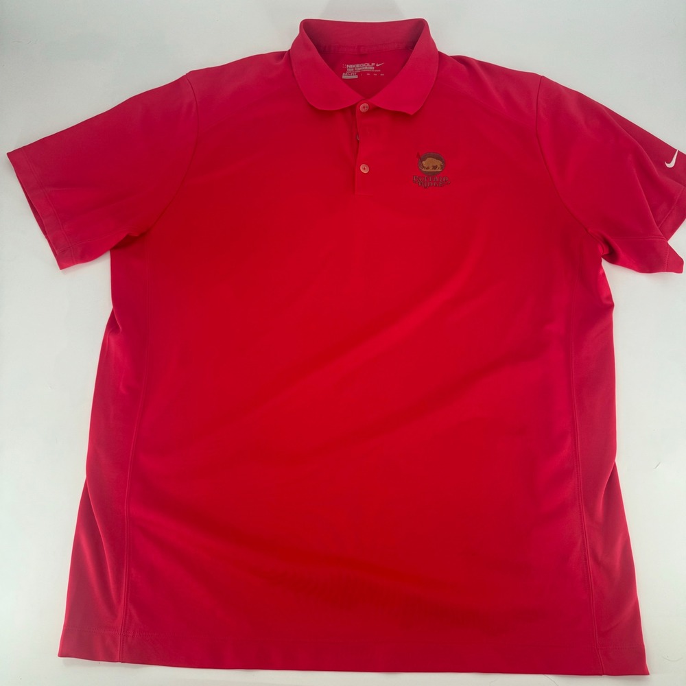 Nike Golf Tour Performance Dri-FIT Polo Shirt Red Buffalo Ridge Mens XXL